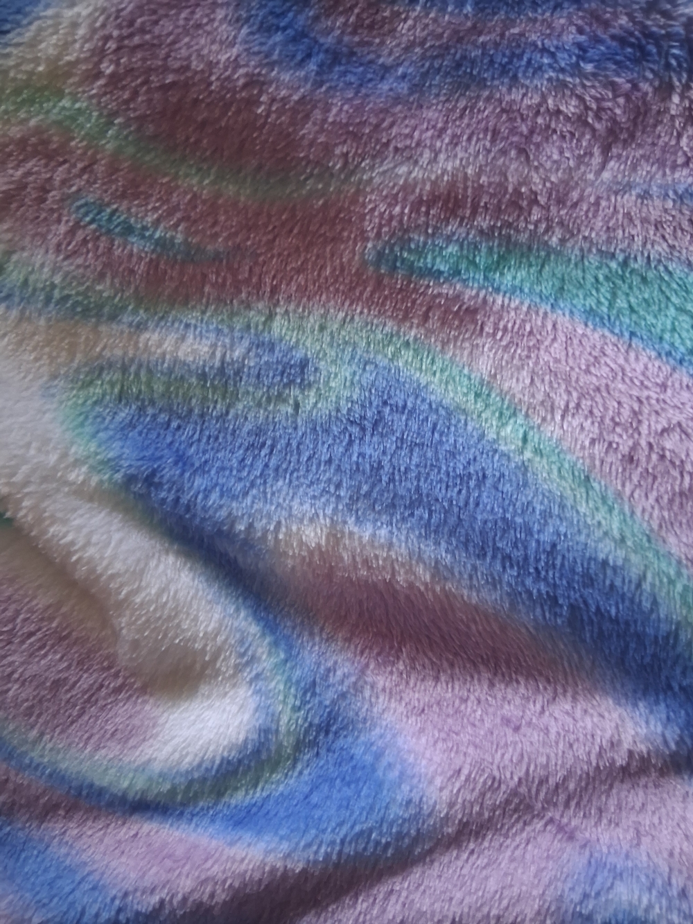 The Big One Tie-Dye Plush Throw in Blue, Purple, Green